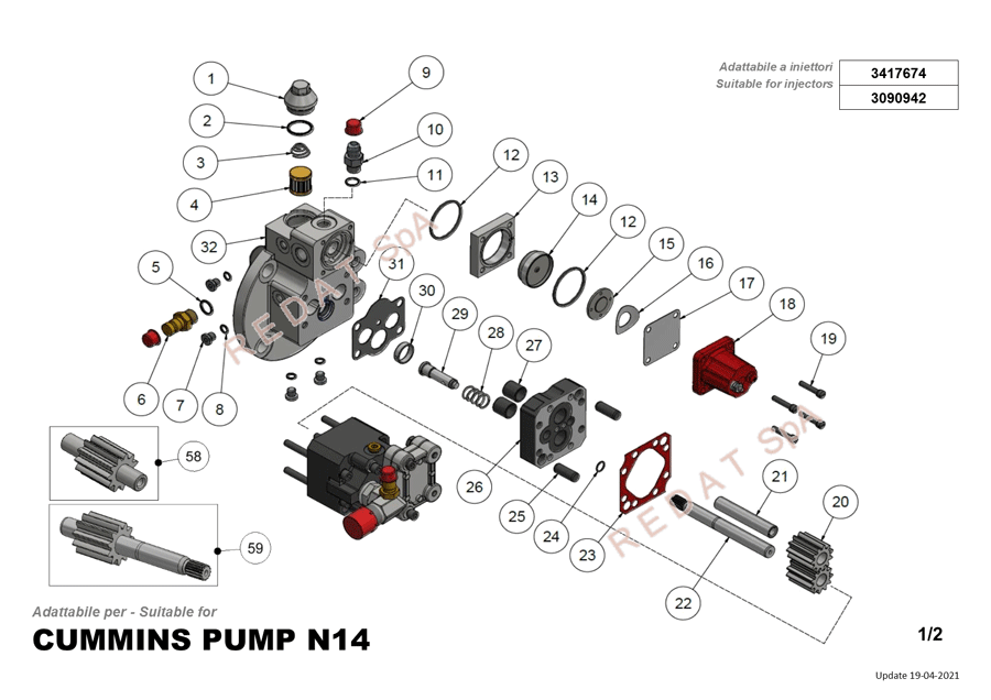 CUMMINS PUMP N14 1/2